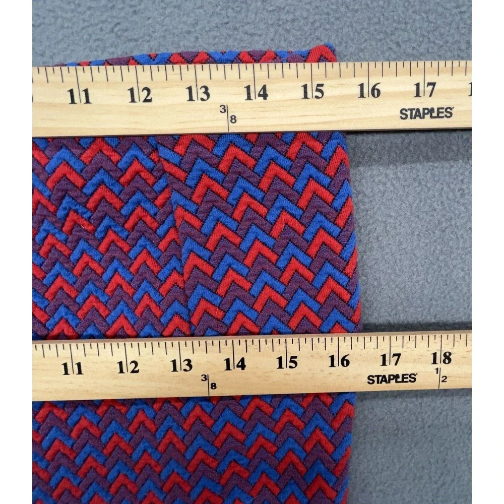Women Mini Skirt M‎ Red Blue Pencil Geometric Stretch Pull On Casual Party Fun